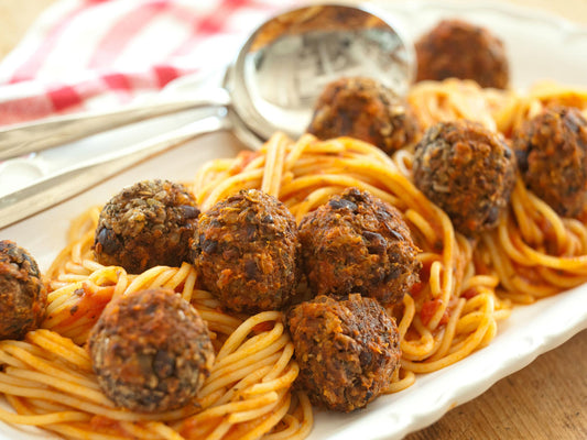 Spaghetti with Vegan Meatballs