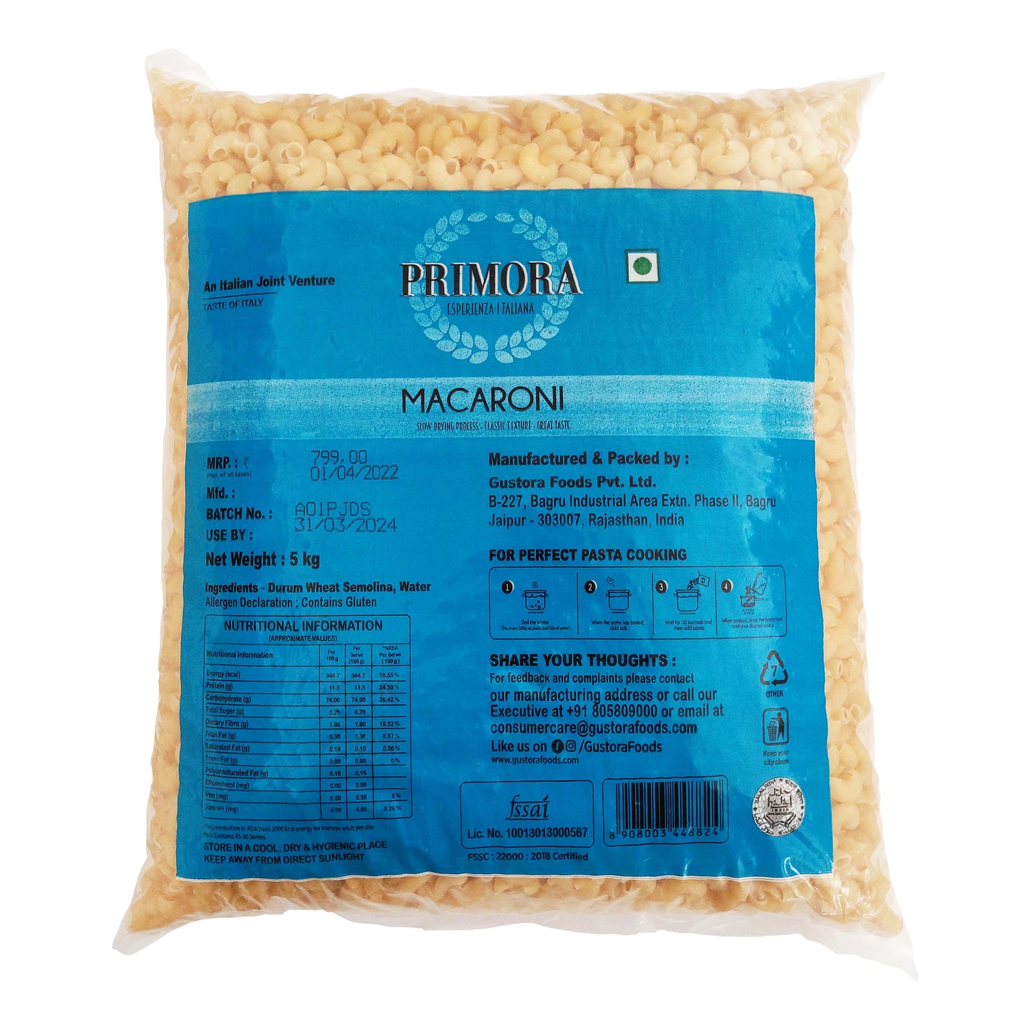 Primora Macaroni - Gustora Foods