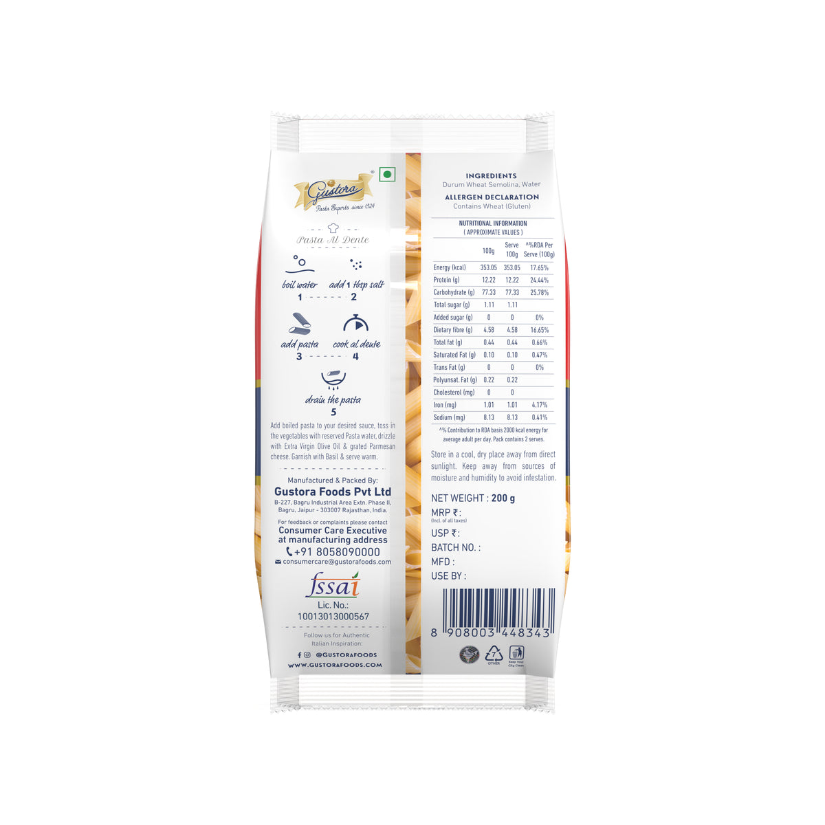 Buy Penne Rigate – Best Price Online | Gustora Foods