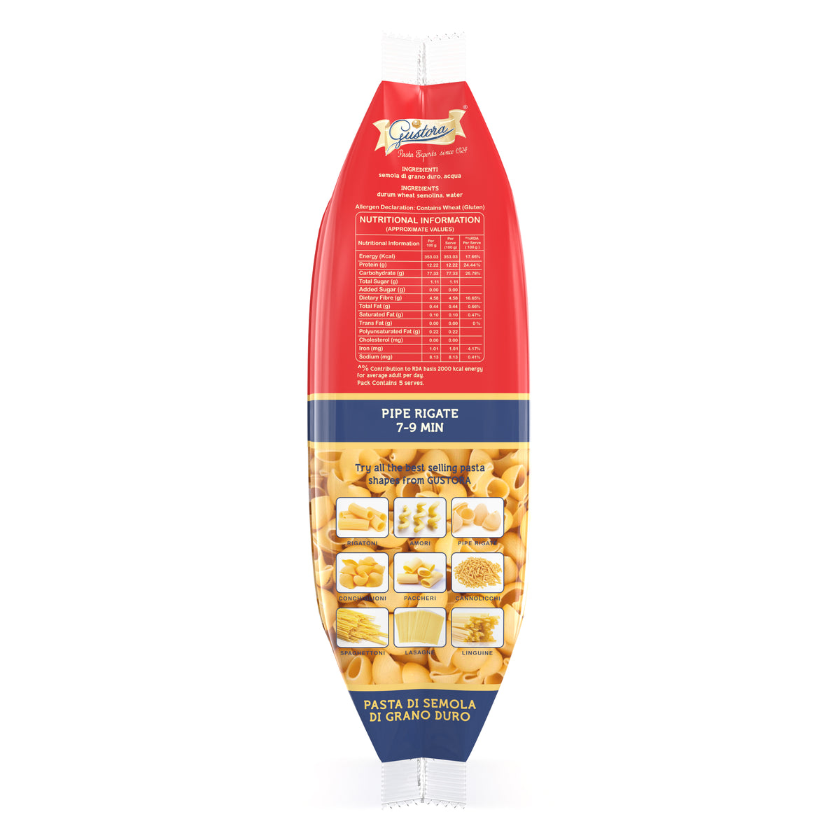 Buy Pipe Rigate Pasta Online – Best Price | Gustora Foods